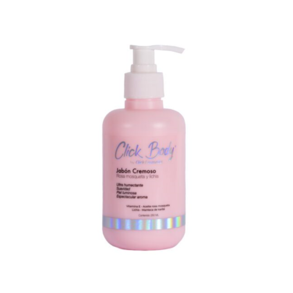 Jabon Cremoso De Rosa Y Lichis Corporal Click Hair